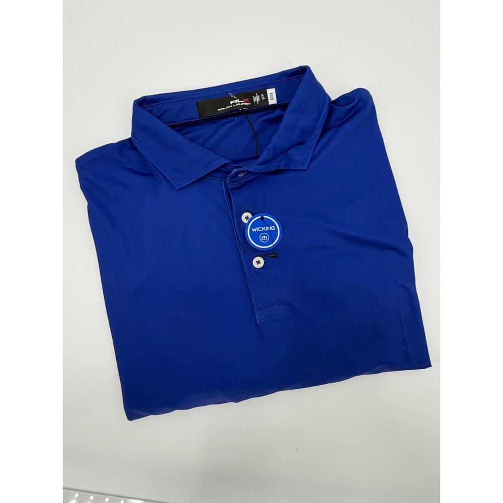 RLX Ralph Lauren Mens Blue Ombre Gradient Wicking Golf Polo Shirt XL NEW
